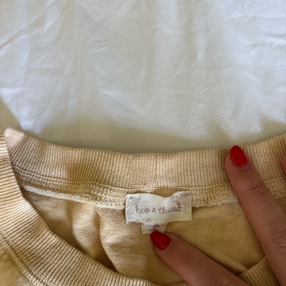 Hem & Thread Cream Pullover - Picture 5 of 5